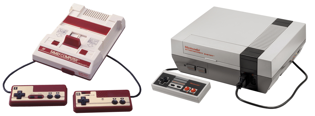 Famicom vs nes