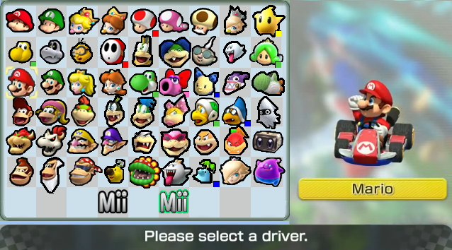 Mario Kart 8 Roster